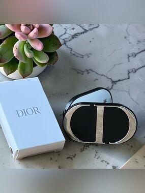 Dior Black Beauty Dual-Mirror Case for Phone Grip and Stand
 ~NEW~